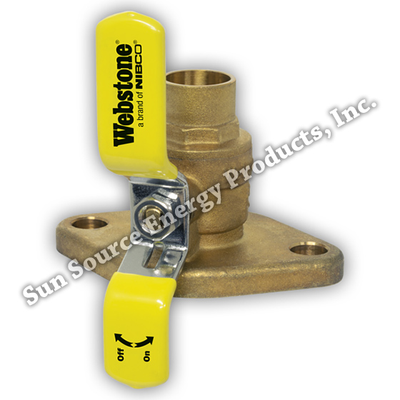 Webstone+Isolator%2C+Brass+Flange+w%2FBall+Valve%2C+3%2F4%22C