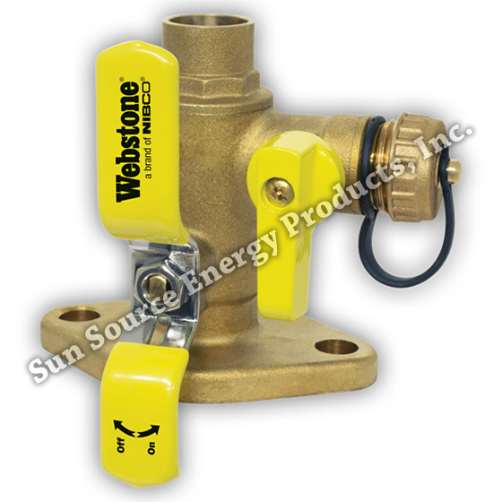 Webstone+Isolator%2C+Brass+Flange+w%2FBall+Valve+%26+Drain%2C+1+1%2F2%22C